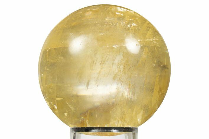 Polished Honey Calcite Sphere - China #323005